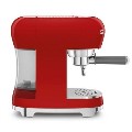 Smeg Retro Style Manual Espresso Coffee Machine with Milk Frother - Red