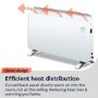 electriQ 2000W Smart Curved Designer Glass Panel Heater - Wall Mountable & Bathroom Safe - White