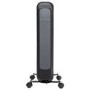 electriQ 2400W Smart Oil-Free Electric Portable Radiator With LED Display - Black