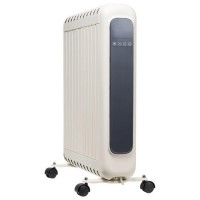 electriQ 2400W Smart Oil-Free Electric Portable Radiator With LED Display - White