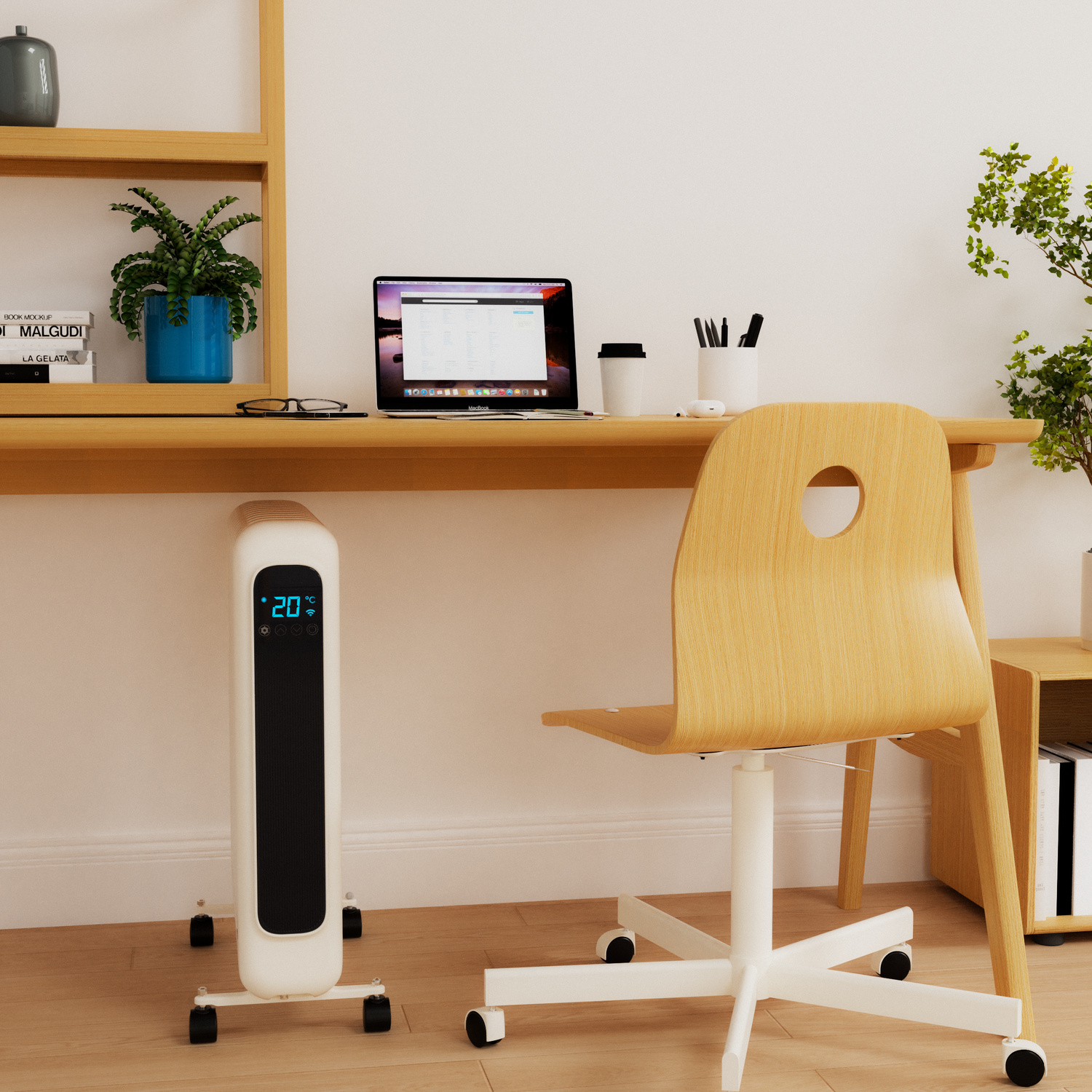 Remote Radiator For Ed electriQ 2400W Smart WiFi Oil Free Portable Radiator with Thermostat ...