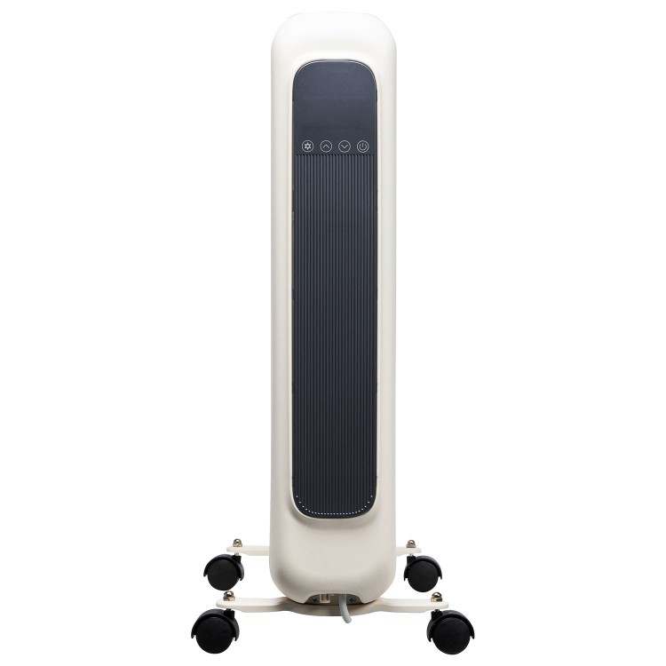 electriQ 2400W Smart Oil-Free Electric Portable Radiator With LED Display - White