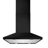GRADE A1 - CDA 60cm Chimney Hood - Black GRADE A1 - CDA 60cm Chimney Hood - Black