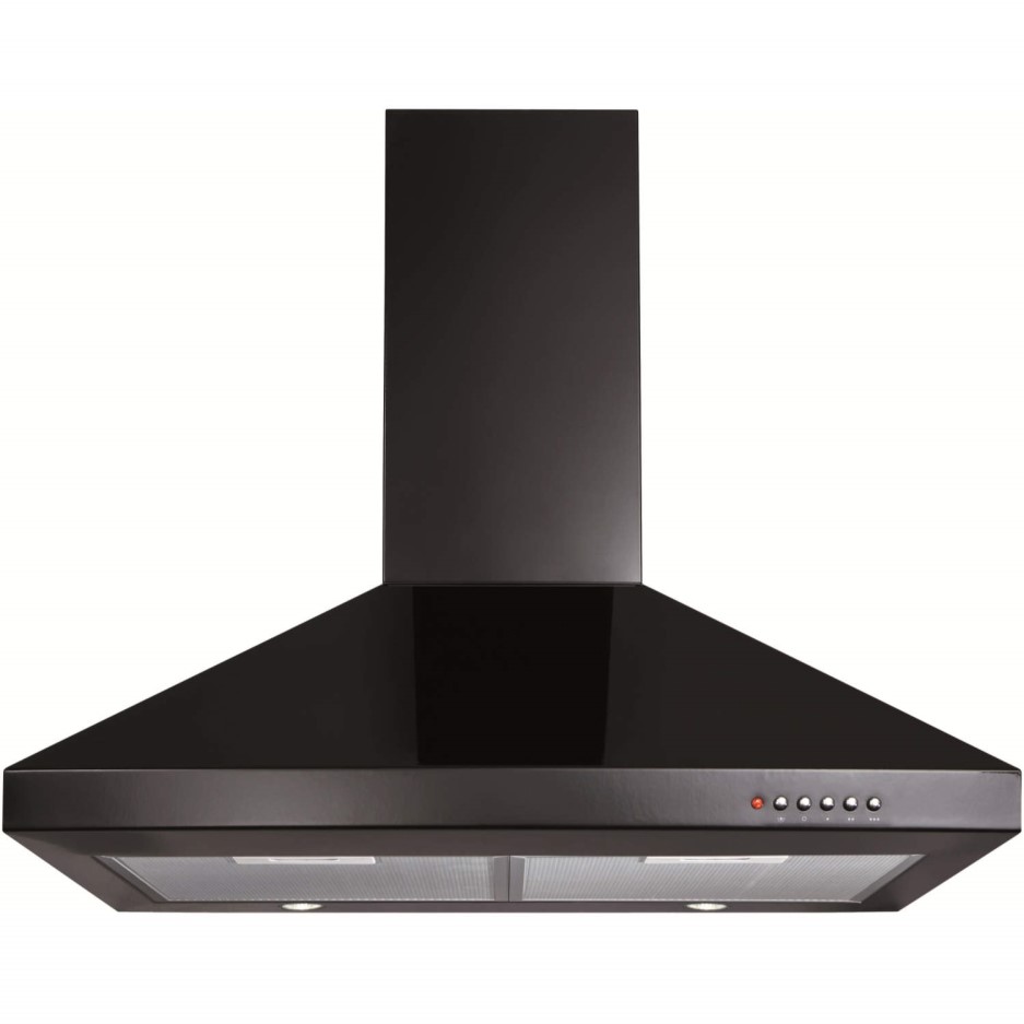 CDA 70cm Chimney Cooker Hood Black ECH71BL Appliances Direct