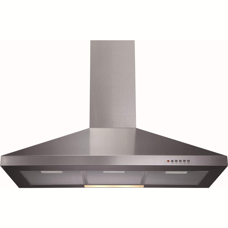 GRADE A1 - CDA ECH91SS Level 1 90cm Wide Chimney Cooker Hood Stainless Steel