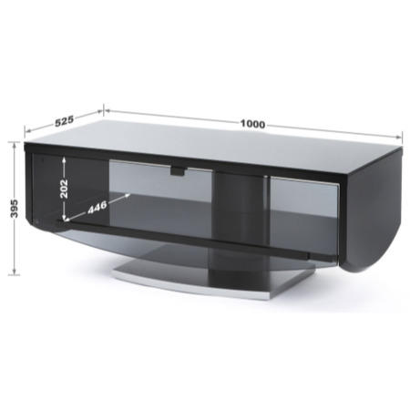 Off The Wall Eclipse 1000 Black TV Cabinet - Up to 55 Inch