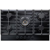 Rangemaster Eclipse 75cm 5 Burner Gas Hob with Wok Burner - Black