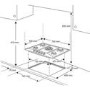 Rangemaster Eclipse 75cm 5 Burner Gas Hob with Wok Burner - Black