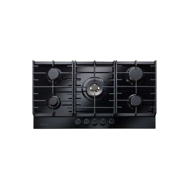 Rangemaster Eclipse 86cm 5 Burner Gas Hob with Wok Burner - Black