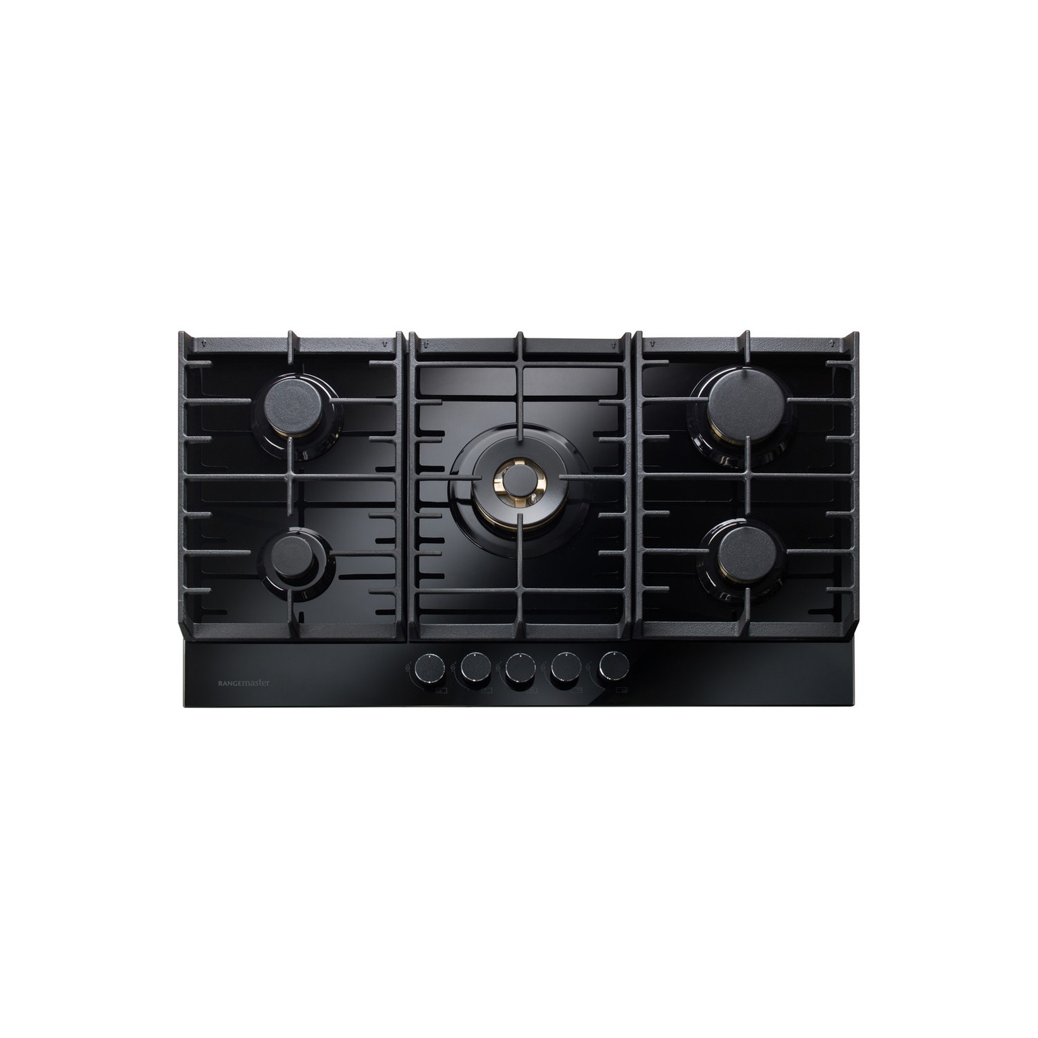 Rangemaster Eclipse 90cm 5 Burner Gas Hob with Wok Burner - Black