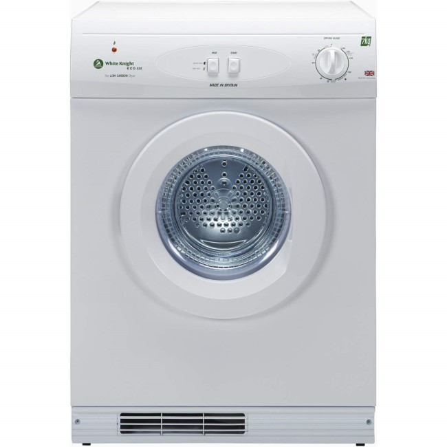 White Knight ECO43AW 7Kg Multi-function Reverse-action Freestanding Vented Gas Tumble Dryer - White