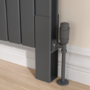 Eco Eleganza Anthracite Designer Radiator Feet -Suitable for Double Panel Aluminium Radiator