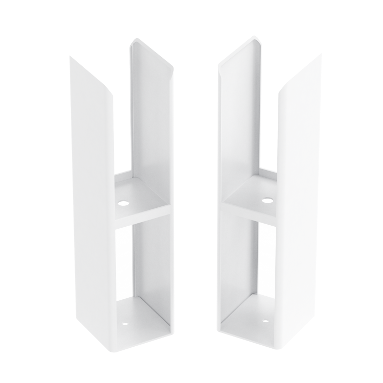 Eco Eleganza White Designer Radiator Feet -Suitable for Double Panel Aluminium Radiator