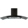 CDA 100cm Curved Glass Chimney Cooker Hood - Black