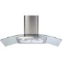 Refurbished CDA ECP102SS 100cm Curved Glass Chimney Cooker Hood Stainless Steel