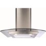 GRADE A1 - CDA ECP62SS Curved Glass 60cm Chimney Cooker Hood Stainless Steel