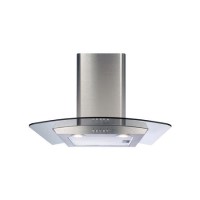 CDA 60cm Curved Glass Chimney Cooker Hood - Stainless Steel