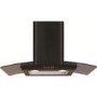 Refurbished CDA ECP72BL 70cm Curved Glass Chimney Cooker Hood Black