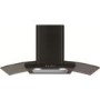 Refurbished CDA ECP82BL Curved Glass 80cm Chimney Cooker Hood Black