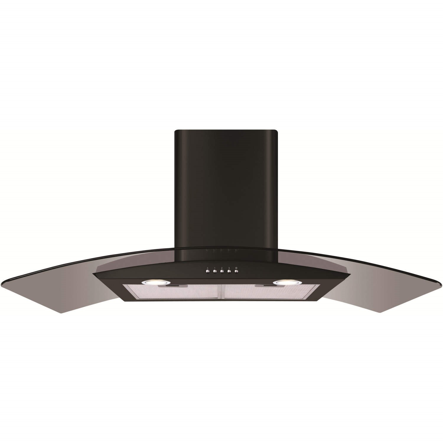 Cda Ecp92bl 90Cm Curved Glass Chimney Cooker Hood  ECP92BL