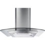 GRADE A1 - As new but box opened - CDA ECP92SS Curved Glass 90cm Chimney Cooker Hood Stainless Steel