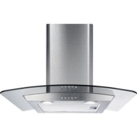 GRADE A1 - As new but box opened - CDA ECP92SS Curved Glass 90cm Chimney Cooker Hood Stainless Steel