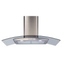 ECP92SS CDA 90cm Curved Glass Chimney Cooker Hood - Stainless Steel