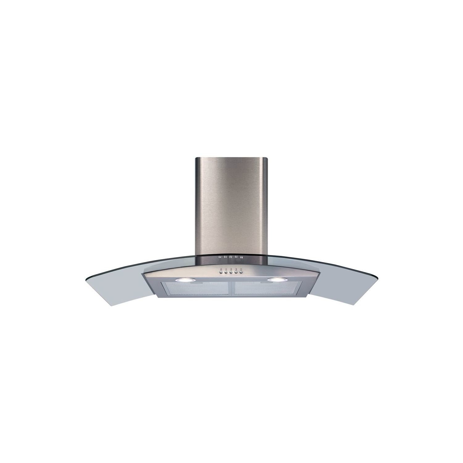 Cda Ecp92ss 90Cm Curved Glass Chimney Cooker Hood  ECP92SS