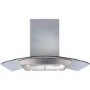 Refurbished CDA ECPK91SS 90cm Curved Glass Island Cooker Hood Stainless Steel