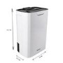 GRADE A1 - electriQ 8 litre Fast-Dry Desiccant  Dehumidifier with Air Purifier for 2-5 bed House
