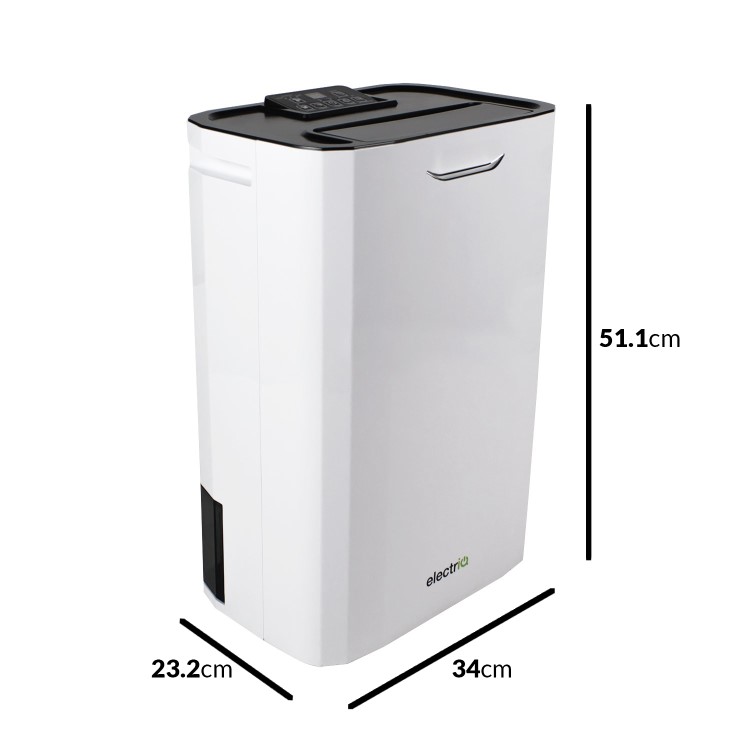 electriQ 8 litre Fast-Dry Desiccant  Dehumidifier with Air Purifier for 2-5 bed House