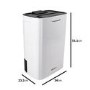 GRADE A3 - electriQ 8 litre Fast-Dry Desiccant  Dehumidifier with Air Purifier for 2-5 bed House