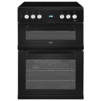 Beko 60cm Electric Cooker with Double Oven - Black