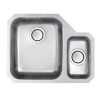 Astracast EDD1XXHOMESKR Edge D1 Undermount 1.5 Bowl Polished Stainless Steel Sink with Right Hand Small Bowl