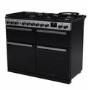 Rangemaster Edge Deluxe 110cm Base Cavity Dual Fuel Range Cooker - Black Glass