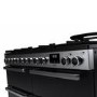 Rangemaster Edge Deluxe 110cm Base Cavity Dual Fuel Range Cooker - Black Glass
