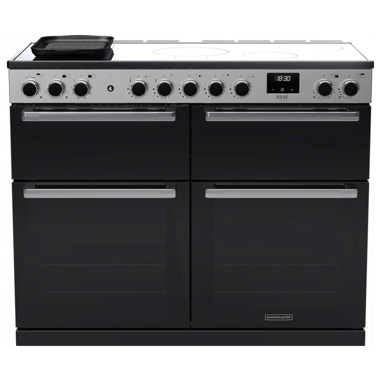 Rangemaster Edge Deluxe 110cm Induction Range Cooker - Black Glass