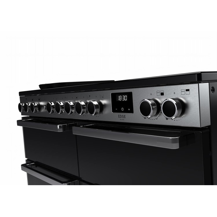 Rangemaster Edge Deluxe 110cm Induction Range Cooker - Black Glass