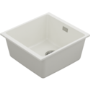 Single Bowl White Inset Granite Composite Kitchen Sink with Waste Kit - Enza Eden