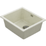 1 Bowl Cream Granite Composite Inset/Undermount Kitchen Sink & Waste Kit - 533 x 457mm - Eden