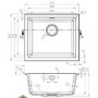1 Bowl Cream Granite Composite Inset/Undermount Kitchen Sink & Waste Kit - 533 x 457mm - Eden