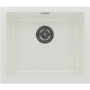 1 Bowl White Granite Composite Inset/Undermount Kitchen Sink & Waste Kit - 533 x 457mm - Eden