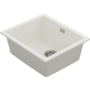 1 Bowl White Granite Composite Inset/Undermount Kitchen Sink & Waste Kit - 533 x 457mm - Eden