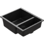 1.5 Bowl Black Inset Granite Composite Kitchen Sink with Waste Kit - Enza Eden
