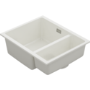 1.5 Bowl White Granite Composite Inset/Undermount Kitchen Sink & Waste Kit - 555 x 460mm - Eden