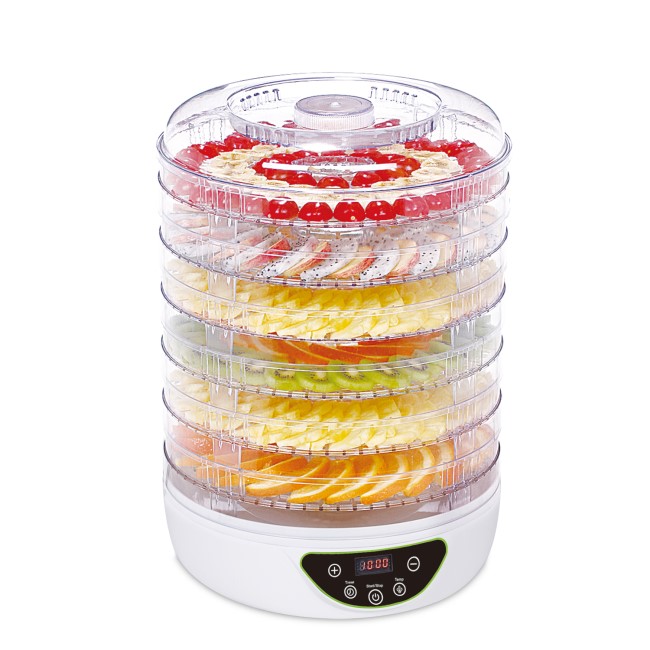 electriQ BPA Free Digital Food Dehydrator & Dryer with 6 Collapsible Shelves and 48 Hour Timer