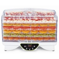 GRADE A1 - electriQ Maxi Digital Food Dehydrator with Adjustable Temperature and  48 Timer and collapsible trays