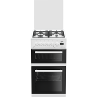 Beko EDG506W 50cm Double Cavity Gas Cooker - White