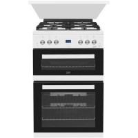Beko EDG6L33W 60cm Double Oven Gas Cooker - White
