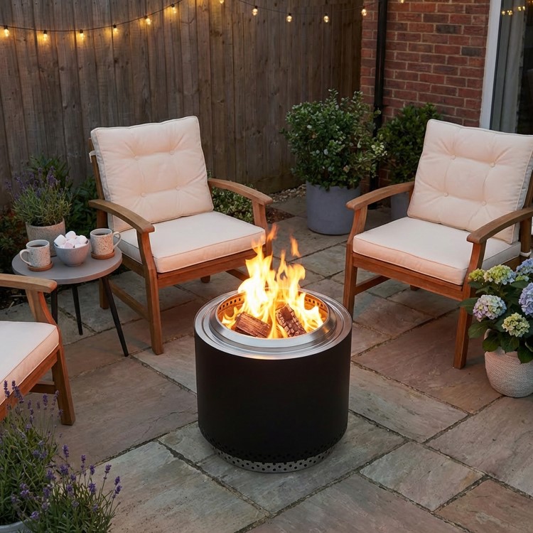 electriQ Smokeless Firepit - Black